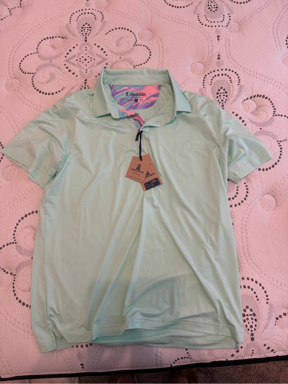 chubbies Women’s Mint Green Polo Shirt